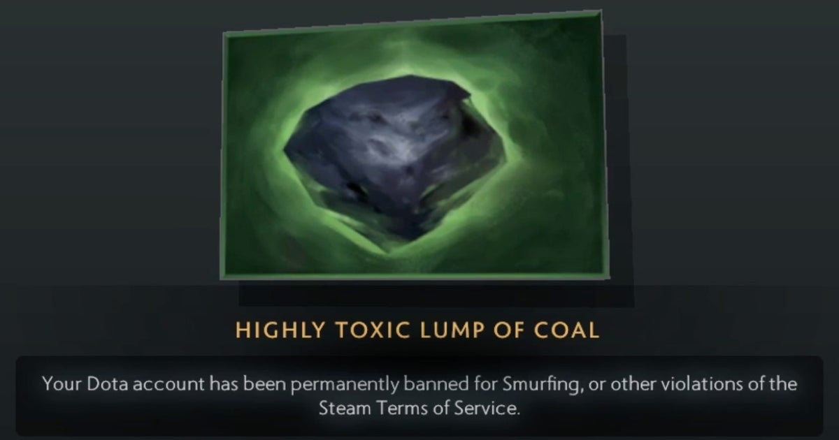 El trato ceremonial de Valve para ‘miles’ de tramposos de DOTA 2 es un trozo de carbón y una prohibición permanente